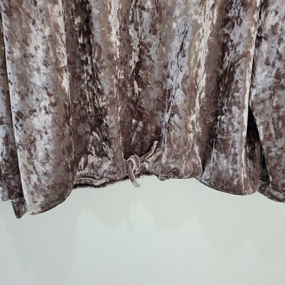 Adrianna Papell Blush Crushed Velour Top - Picture 5 of 10